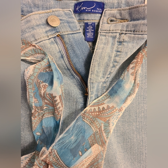 NWT Kim Rogers size 10P denim capris - Picture 4 of 8